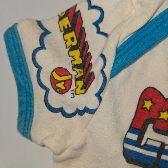 Vintage Superman Jr 1978 Champ Infant Baby T-Shirt 9 Months White Baby Fair - Picture 6 of 9